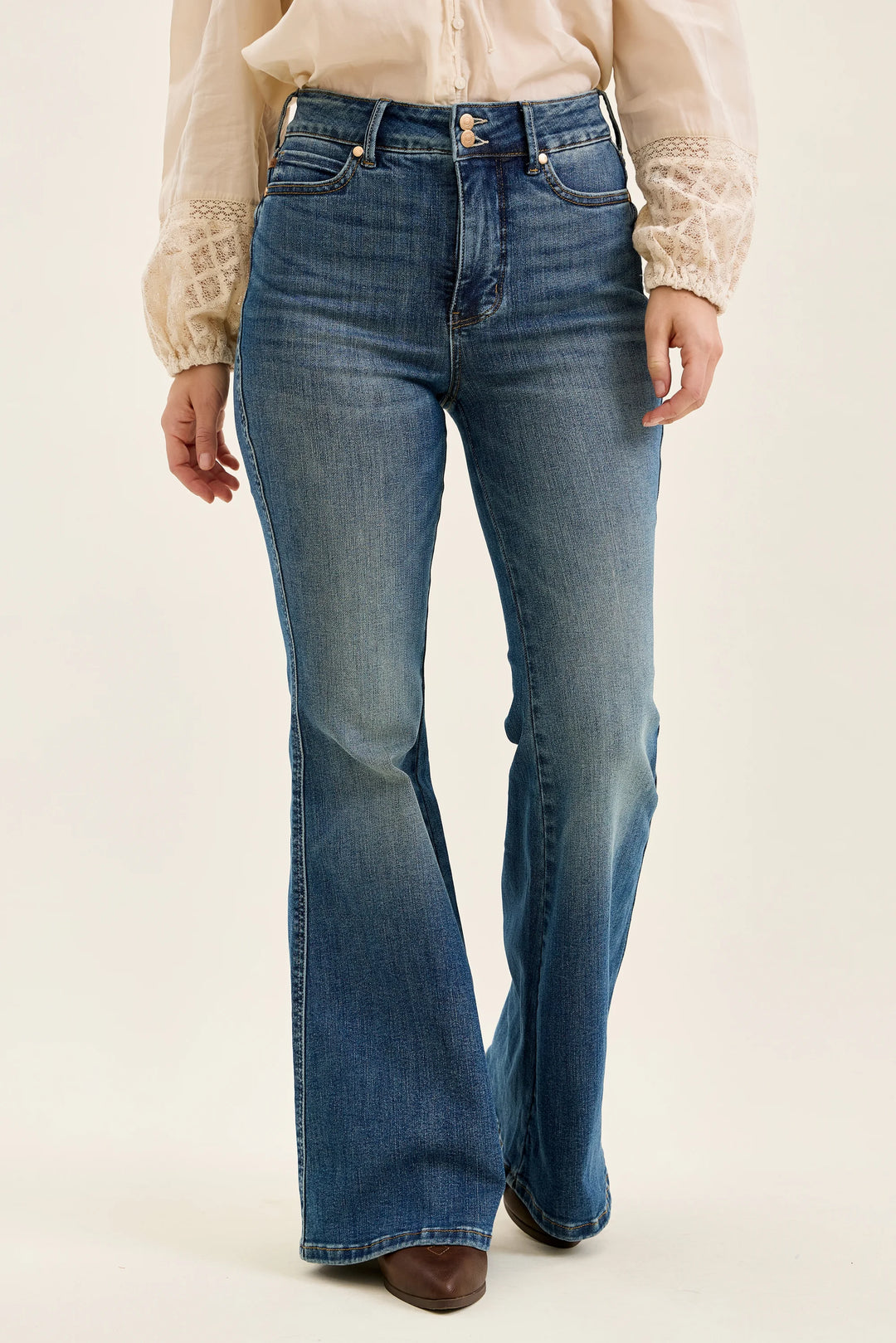 Judy Blue Double Button Tummy Control Flare