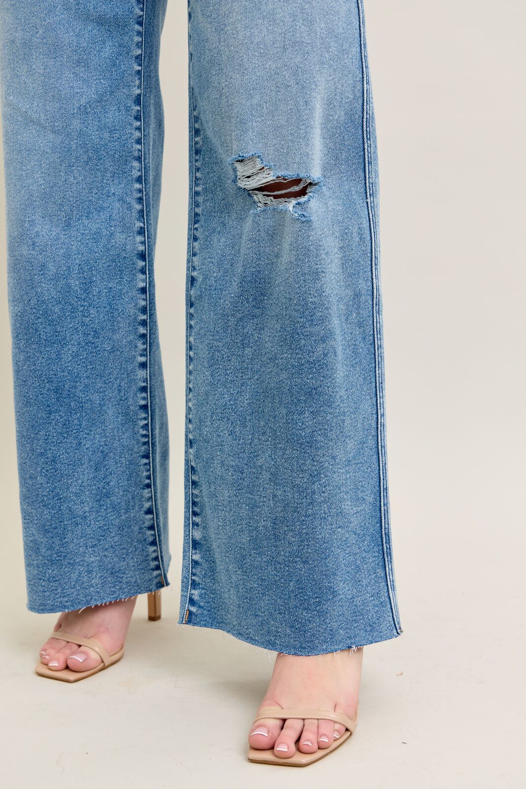 Judy Blue Vintage Wash Wide Leg Jeans