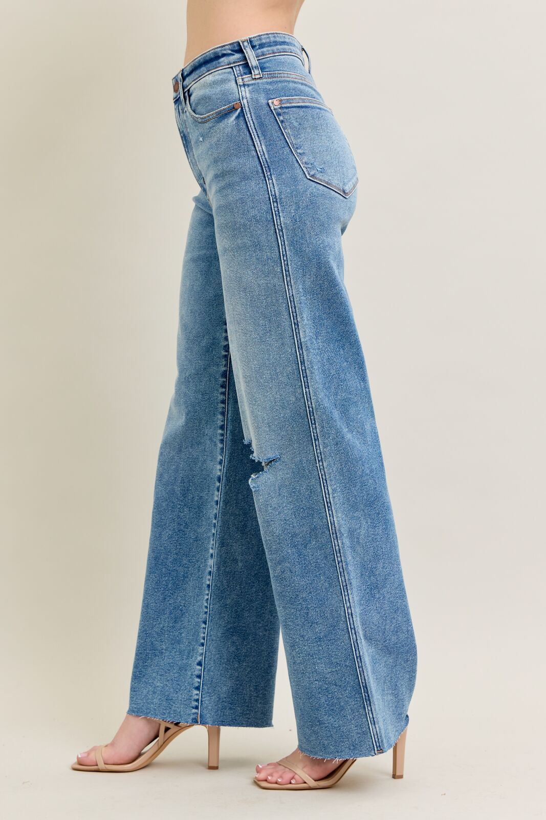 Judy Blue Vintage Wash Wide Leg Jeans