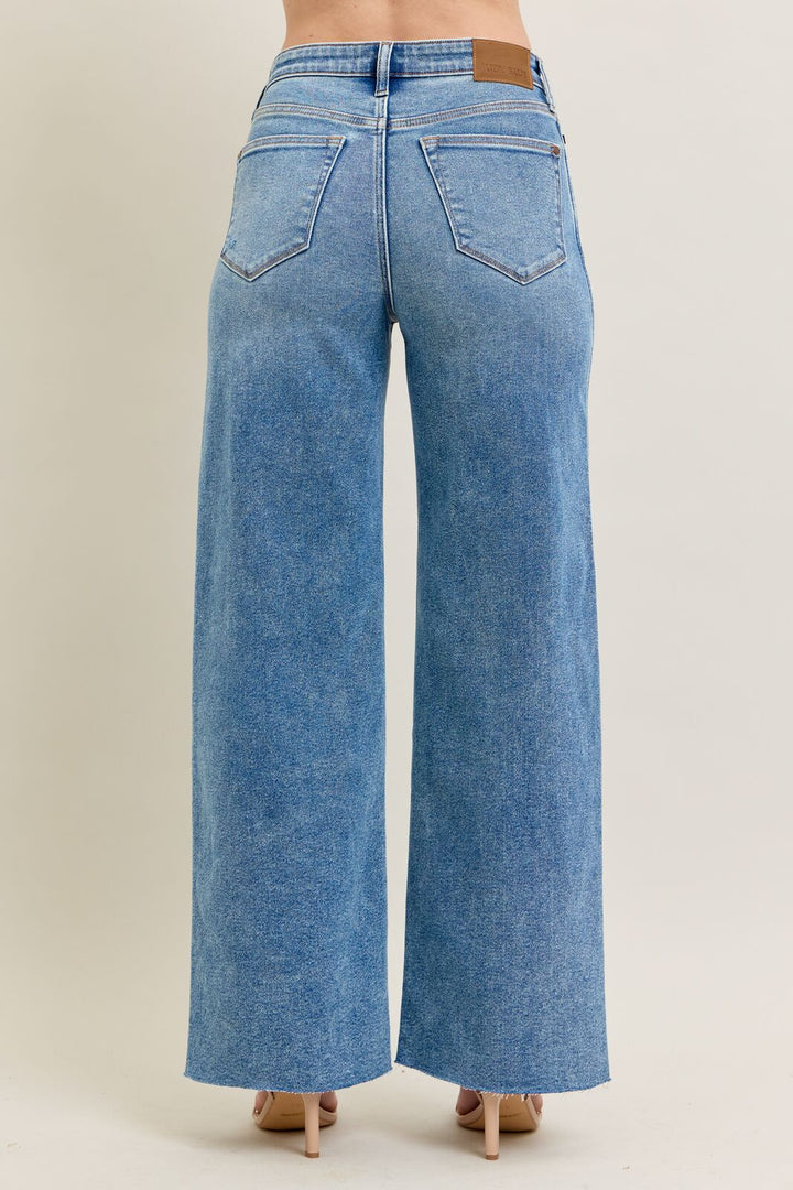 Judy Blue Vintage Wash Wide Leg Jeans