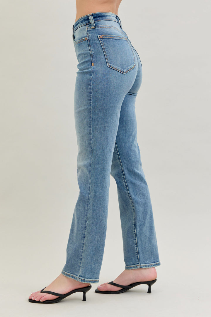 Judy Blue Light Wash High Waist Straight Jeans