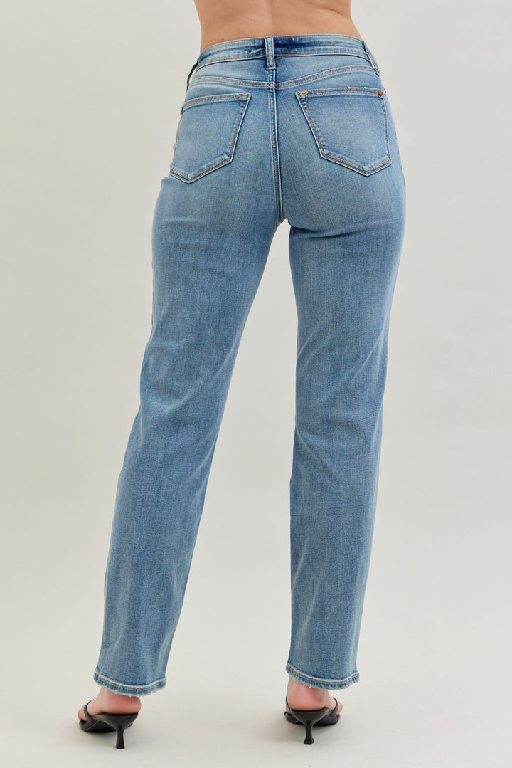 Judy Blue Light Wash High Waist Straight Jeans