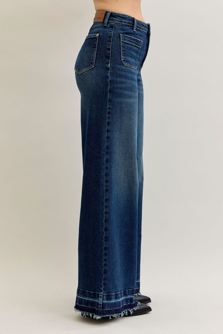 Judy Blue Palazzo Patch Pocket Jeans