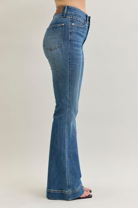Judy Blue Tummy Control Double Button Flare