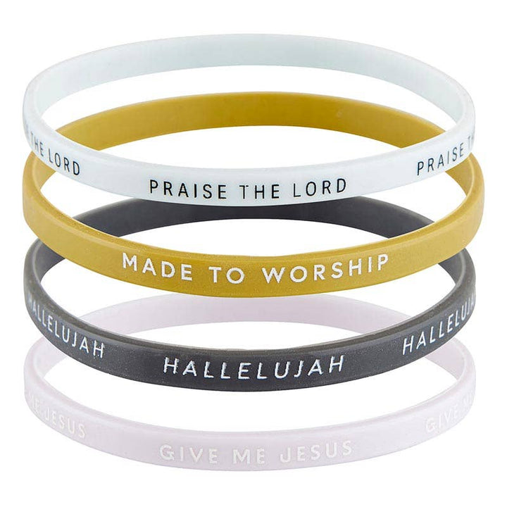 Silicone Bracelet - Made to Worship - 4pc