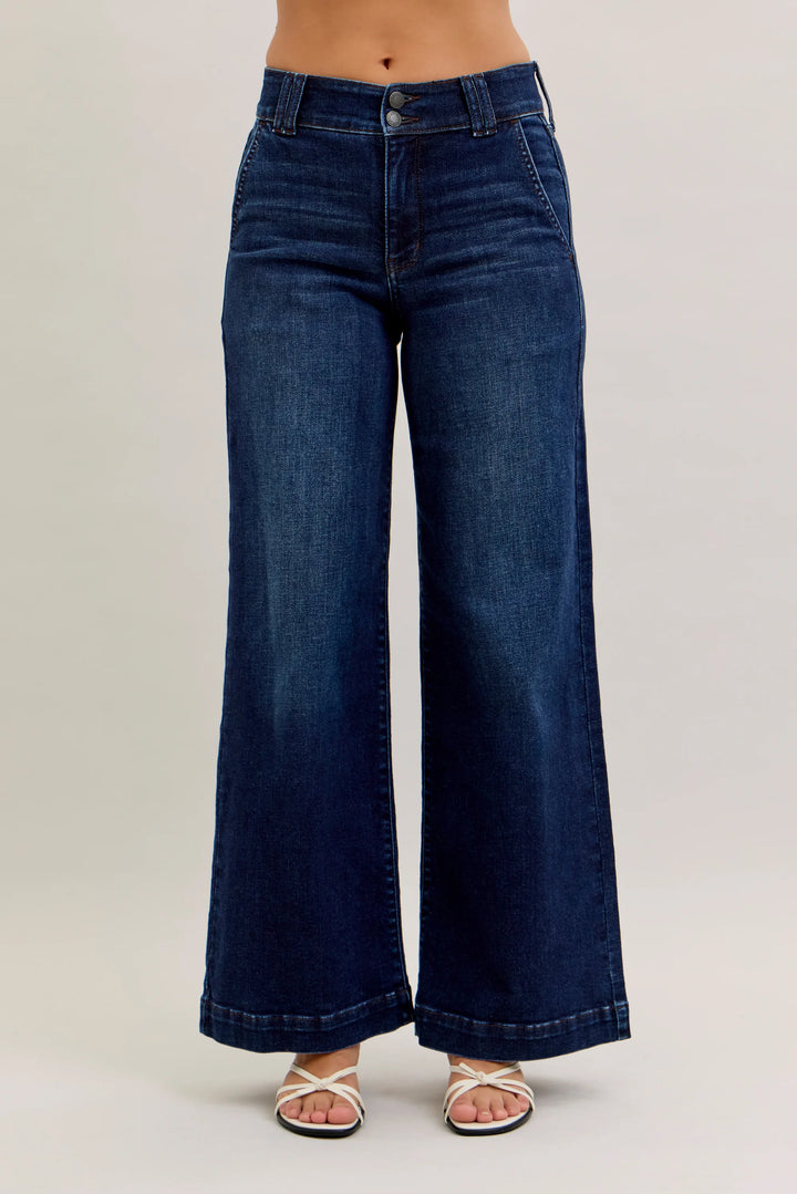 Judy Blue SHORT Trouser Wide Leg Jeans
