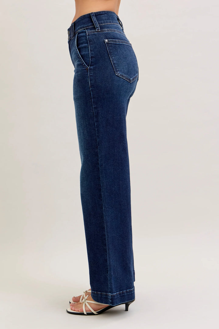 Judy Blue SHORT Trouser Wide Leg Jeans