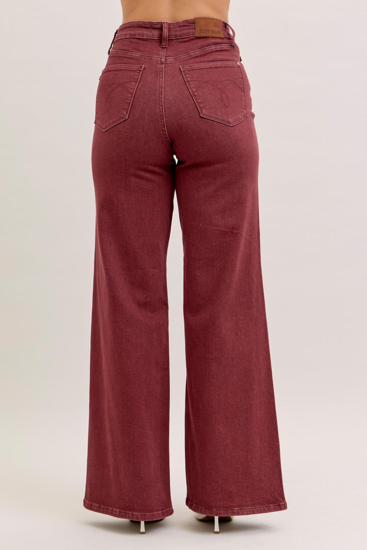 Judy Blue Retro Wide Twisted Seam Jeans