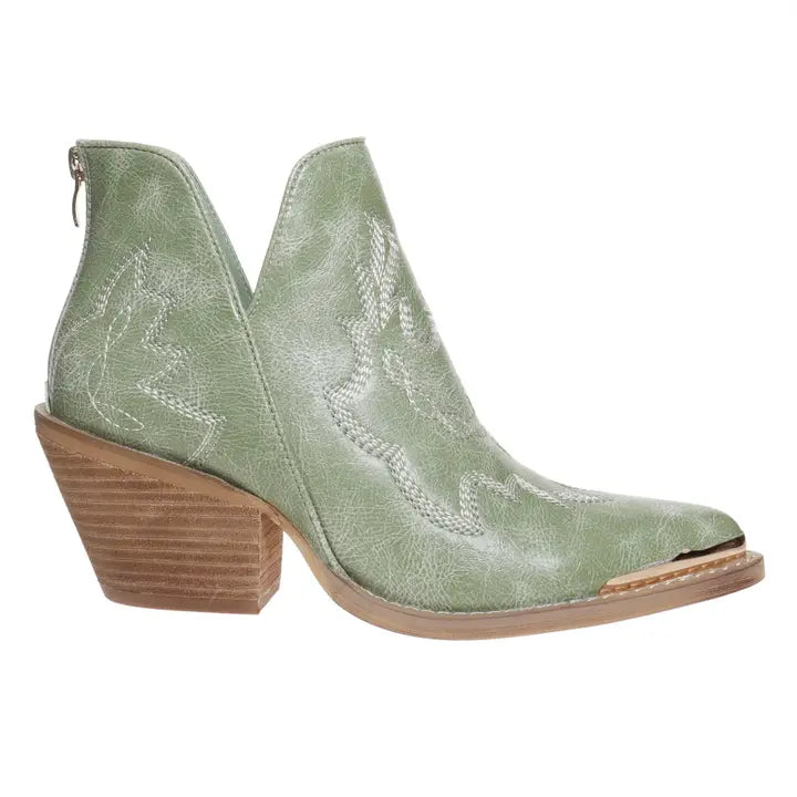 Powder Green Blaize Western Bootie