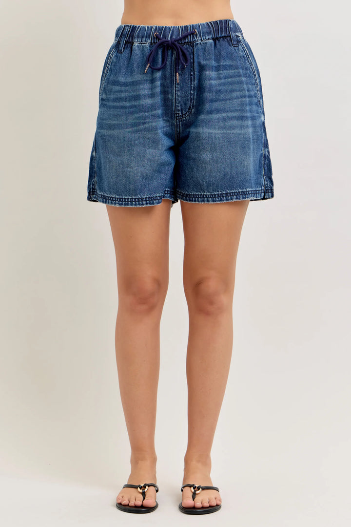 Size S & L Judy Blue Dark Feather weight Short