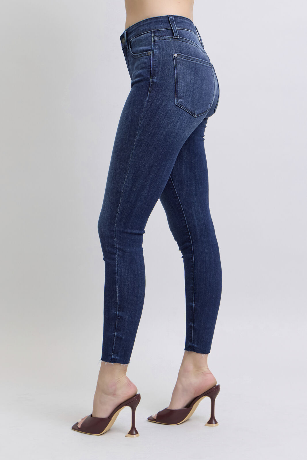 Judy Blue Adjustable Waist Raw Hem Skinny