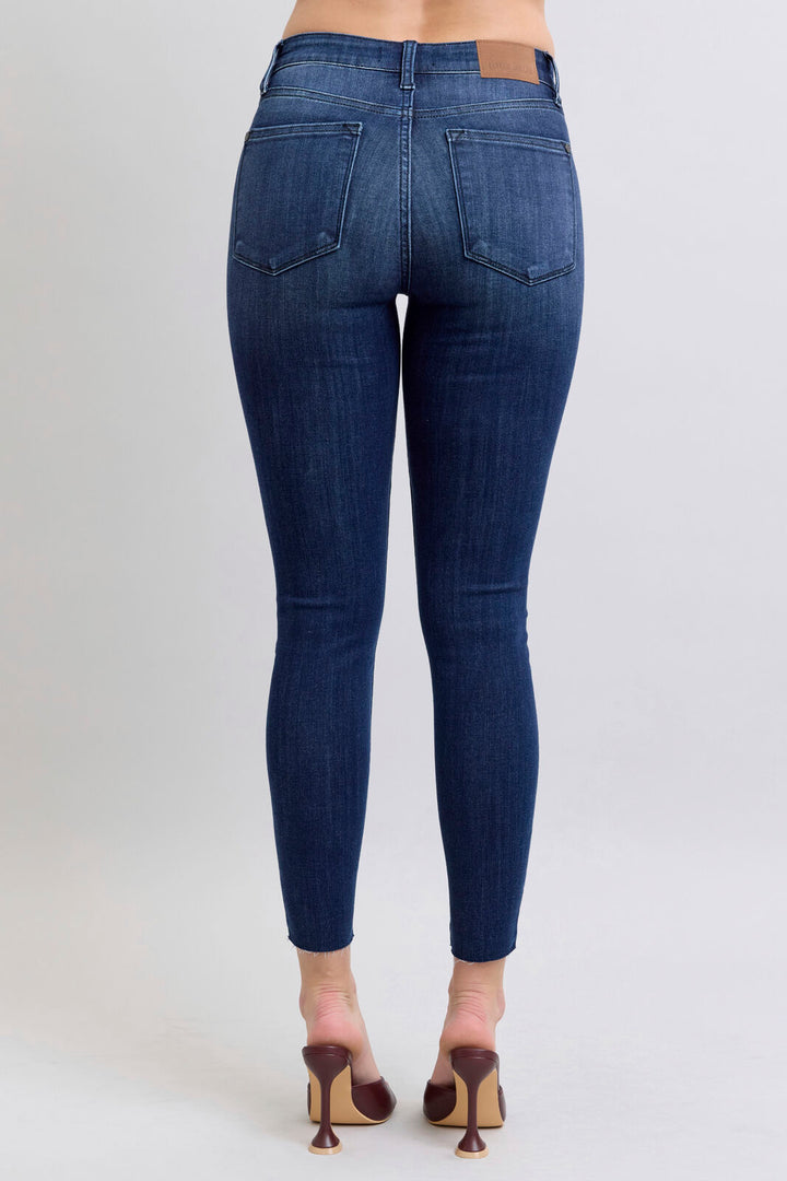 Judy Blue Adjustable Waist Raw Hem Skinny