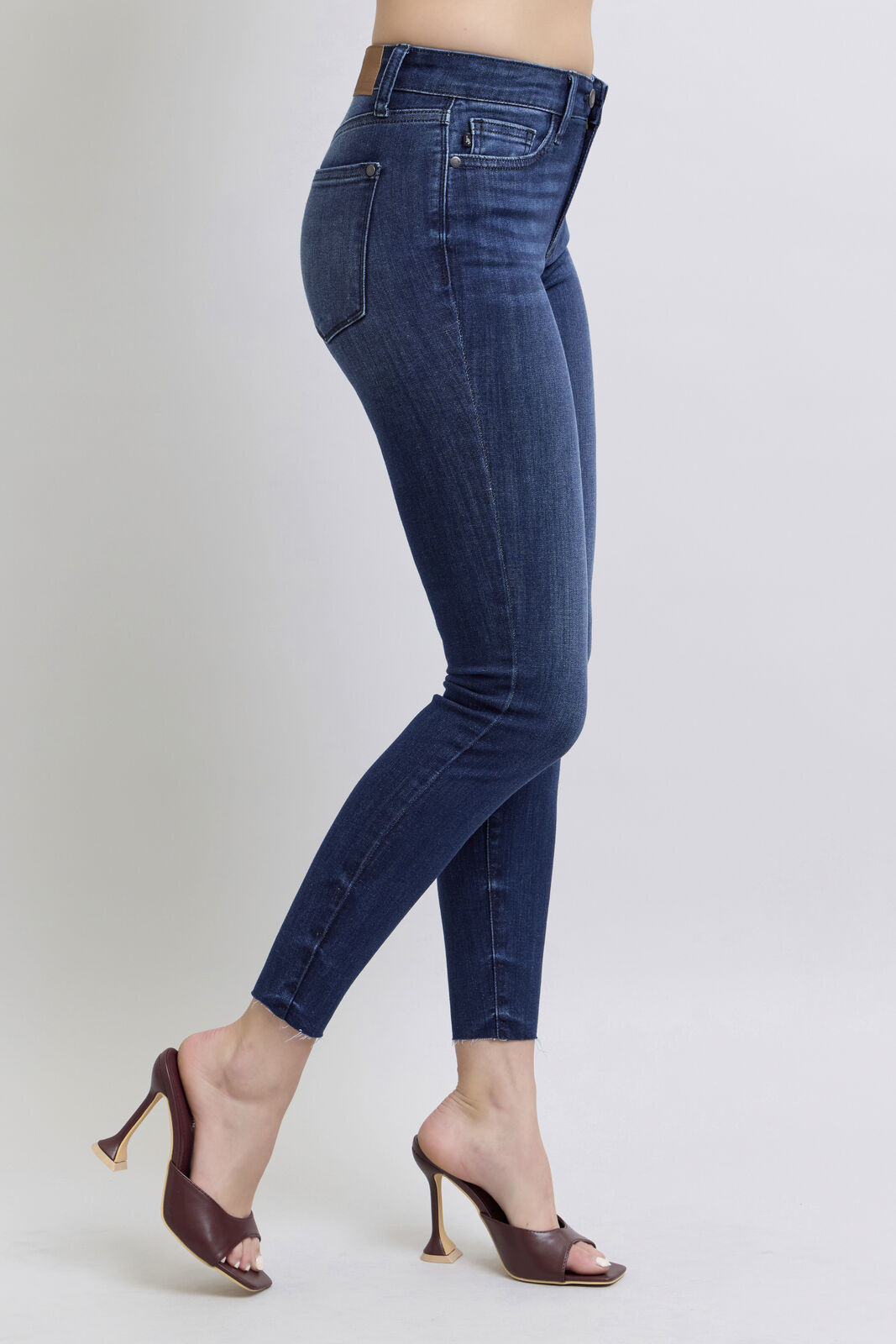 Judy Blue Adjustable Waist Raw Hem Skinny
