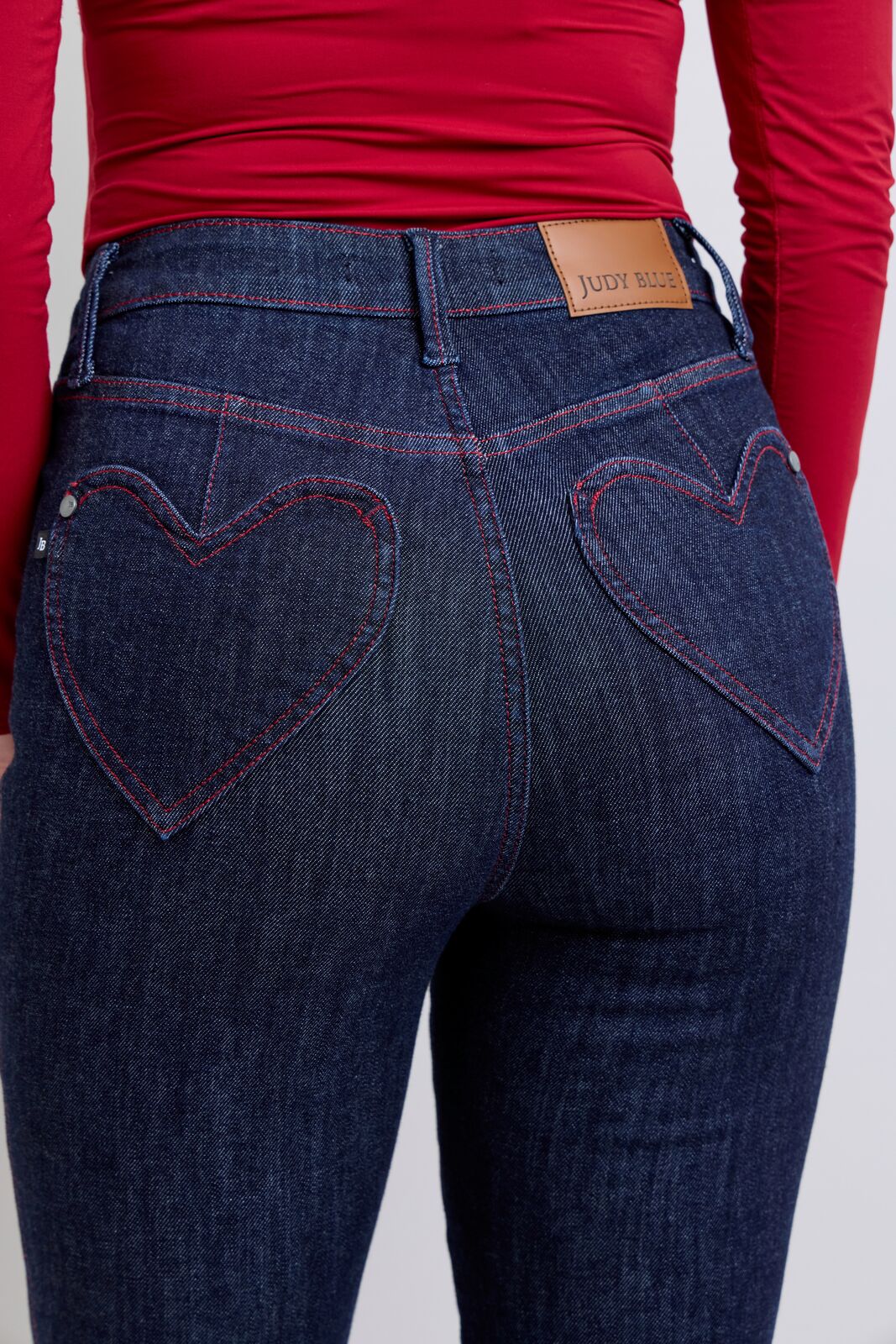 Judy Blue Hi Waist Heart Shaped Back Pockets Skinny