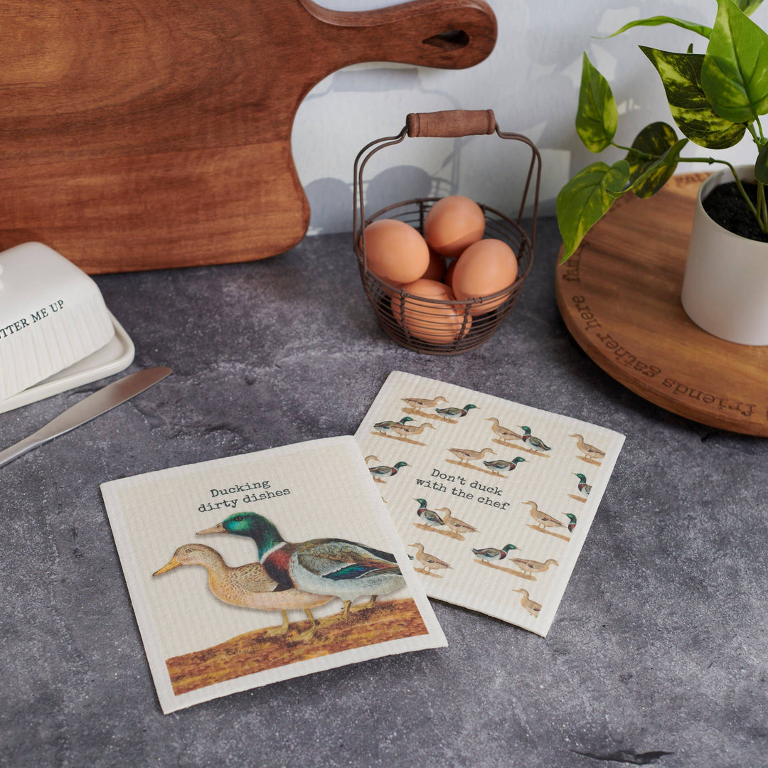 Ducking Dirty Dishes Swedish Dishcloth Set