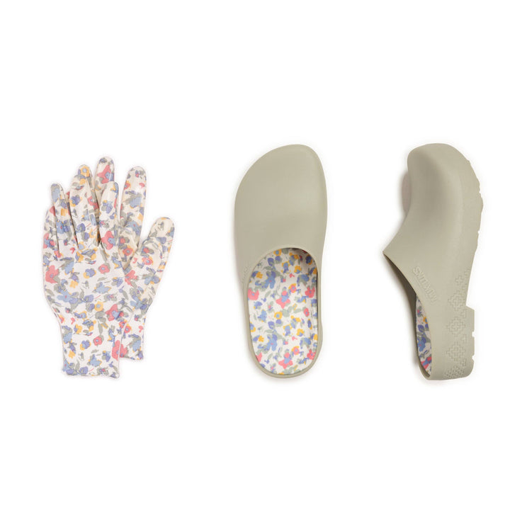 MUK LUKS Women's Spring Garden Clog and Bonus Glove Set
