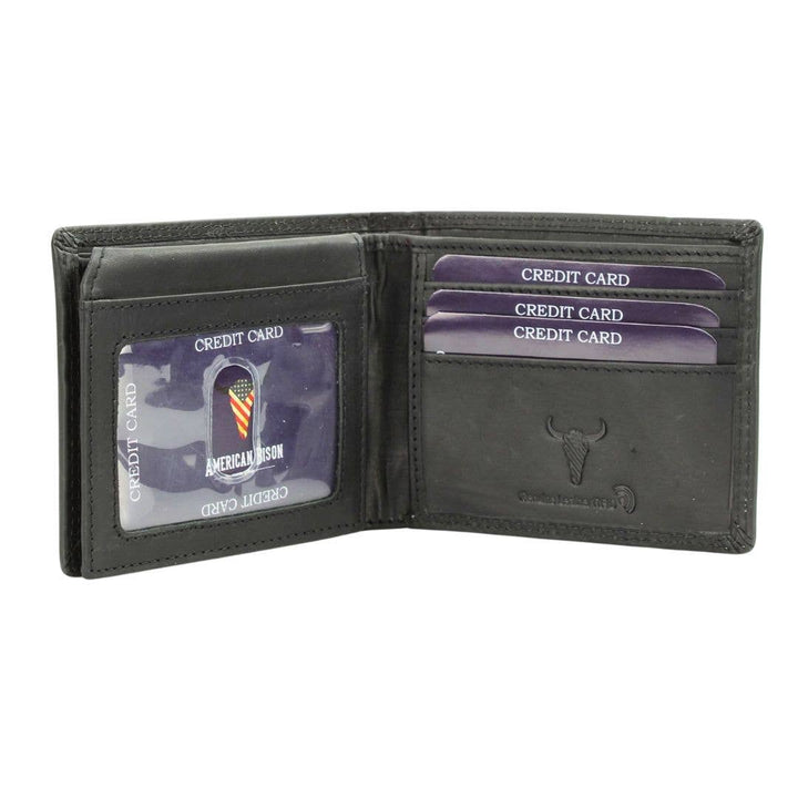 Oil Pull Up Embossed Eagle Bifold Wallet ABB 003