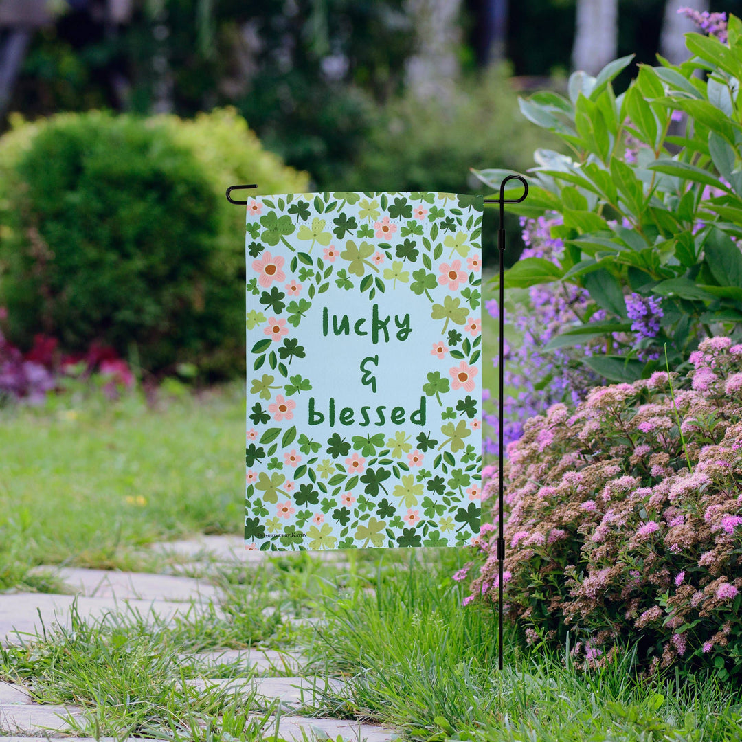 Lucky & Blessed Garden Flag