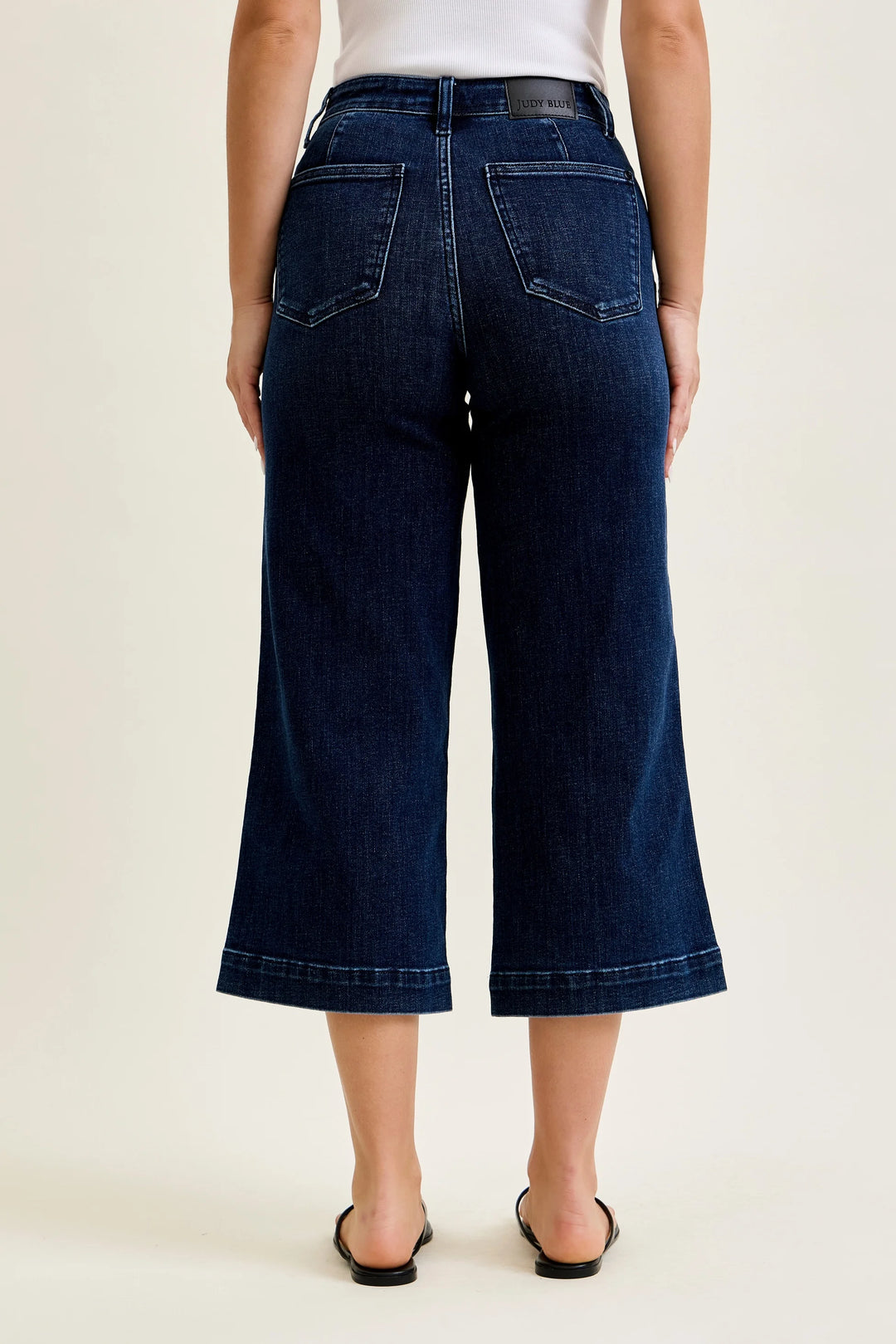 Judy Blue Ankle Dark Trouser Wide Leg