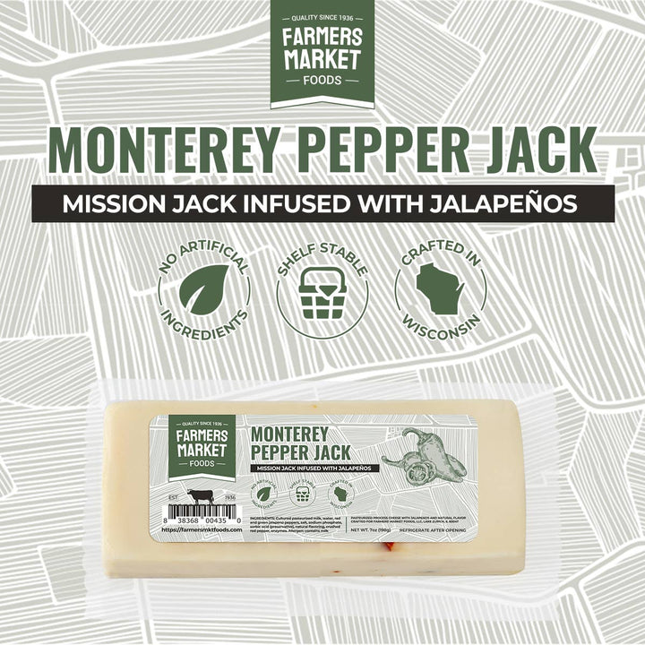 Monterey Pepper Jack Cheese 7oz (Shelf Stable)