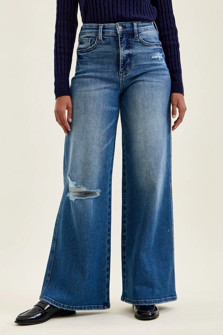 Judy Blue Tummy Control Retro Wide Jeans