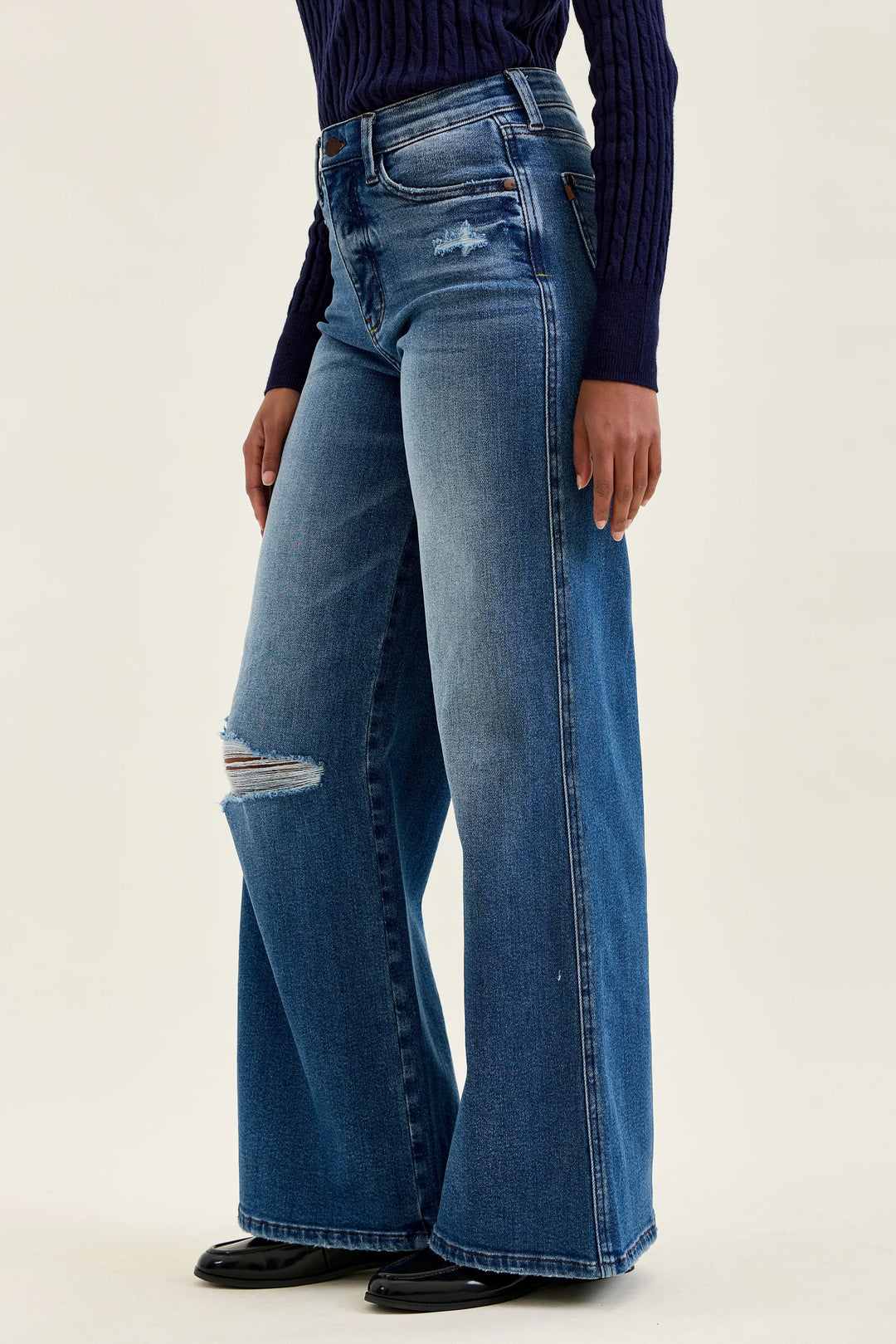 Judy Blue Tummy Control Retro Wide Jeans