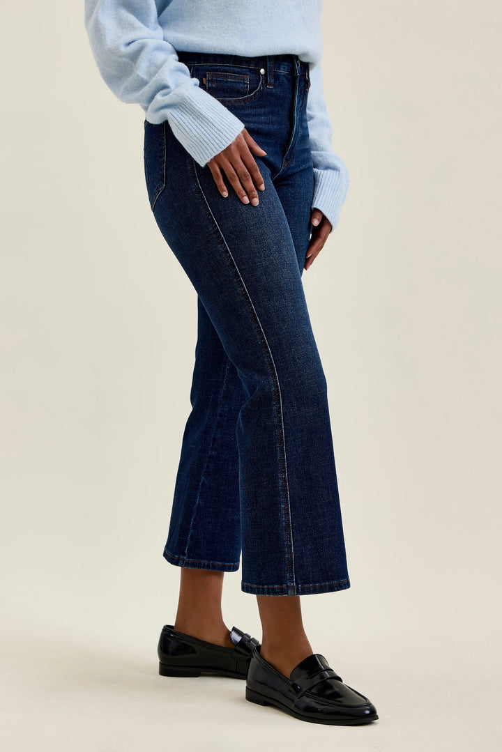 Judy Blue Tummy Control Dark Kick Flare
