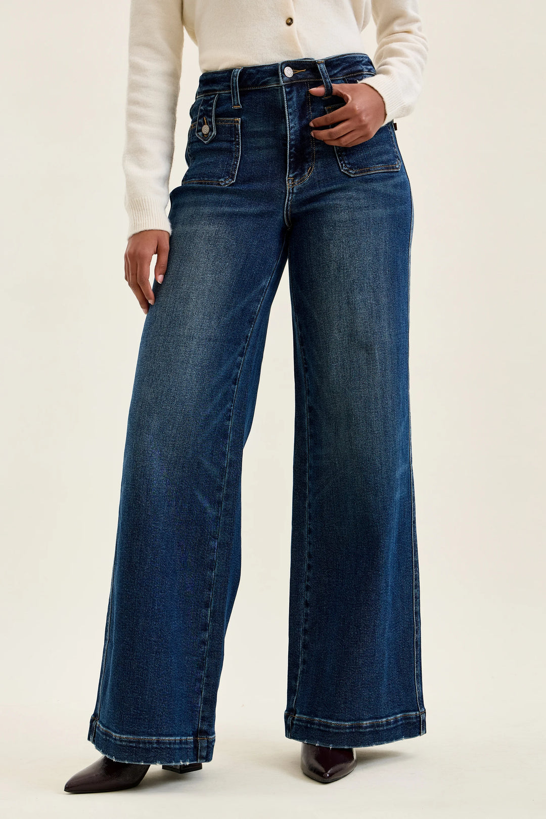 Judy Blue Retro Wide Tab Closure Jeans