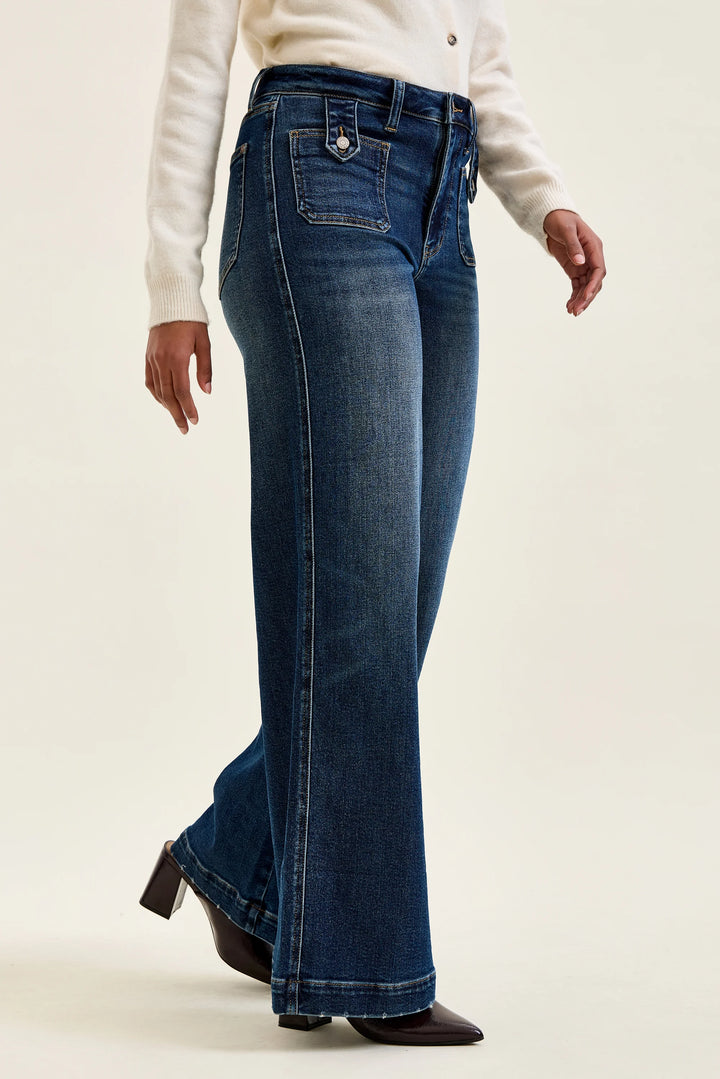 Judy Blue Retro Wide Tab Closure Jeans