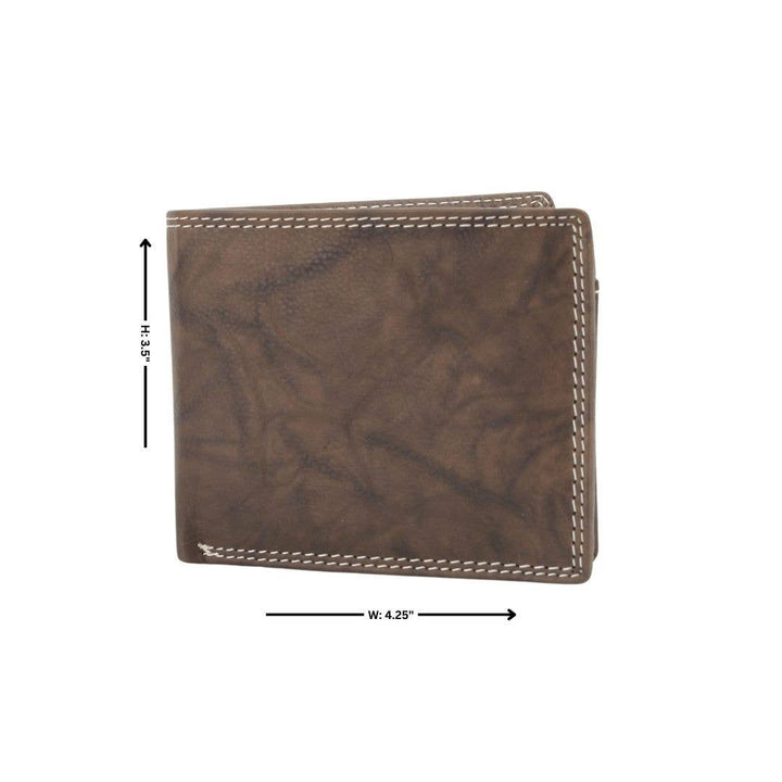 American Bison Oil Pull Up Top Flap Bifold 15729