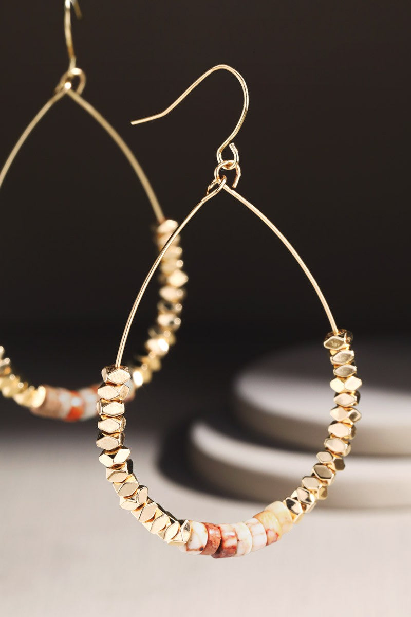 Gold and Natural Hoops