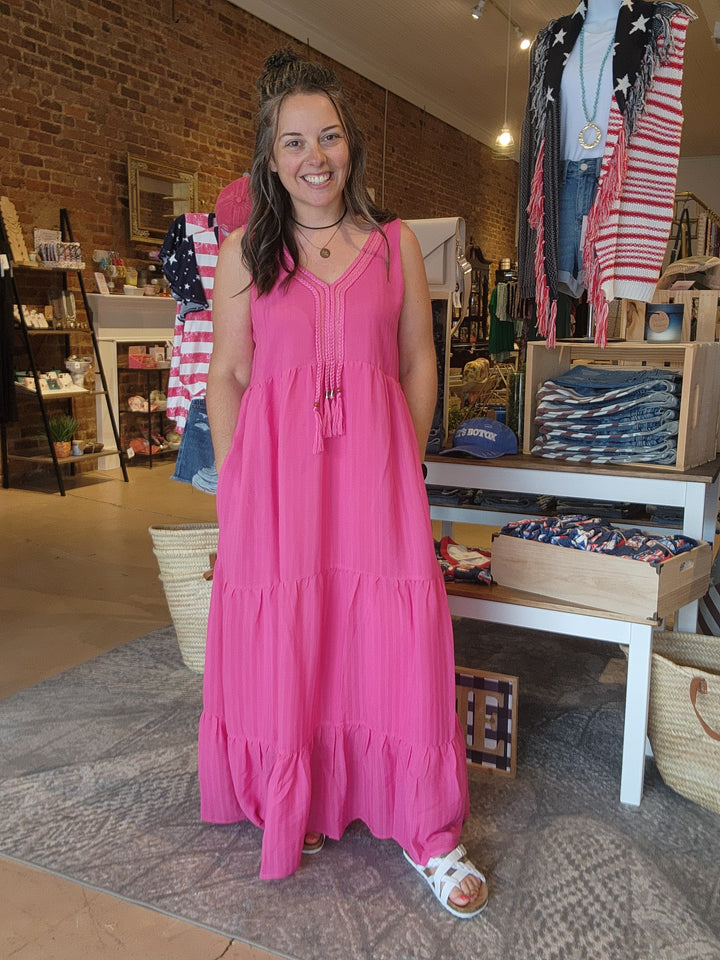 Pink Braided Detail Maxi