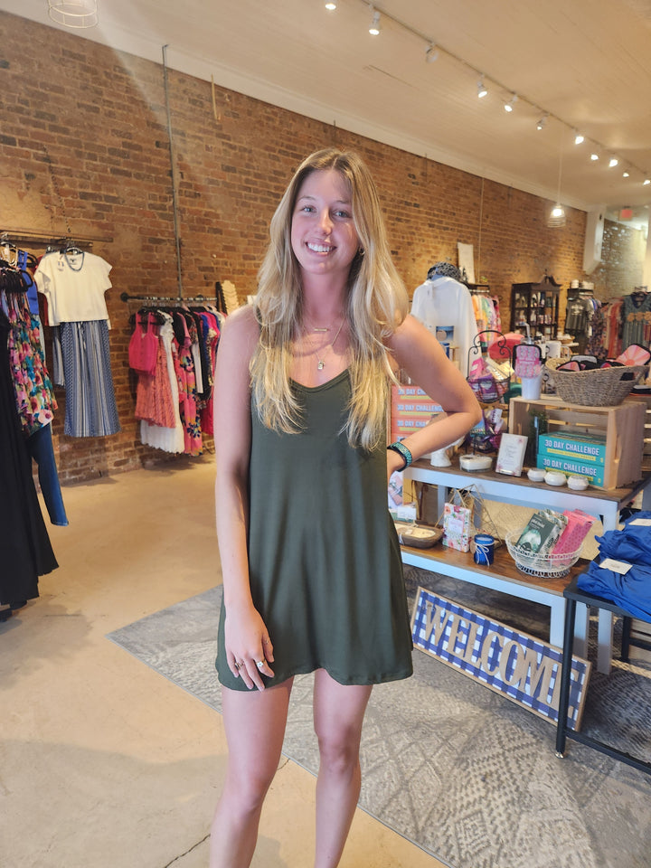 L & 3X Olive Skort Dress FINAL SALE