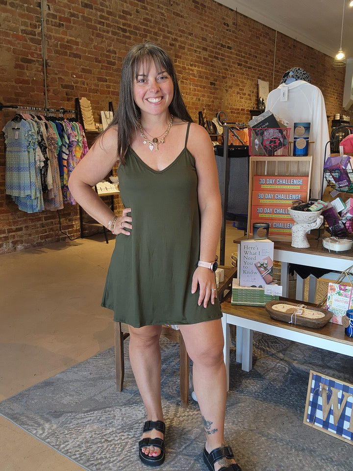 S Olive Skort Dress FINAL SALE