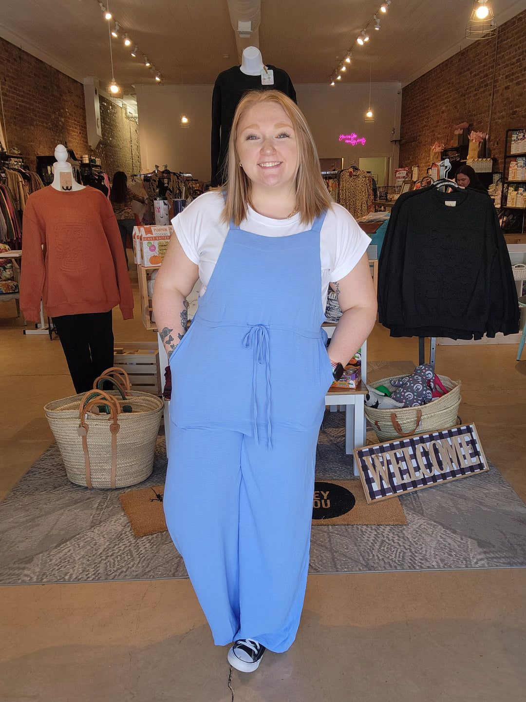 Wide Leg Overalls