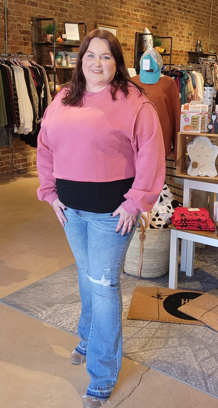 2X Inside Out Cropped Sweatshirt FINAL SALE