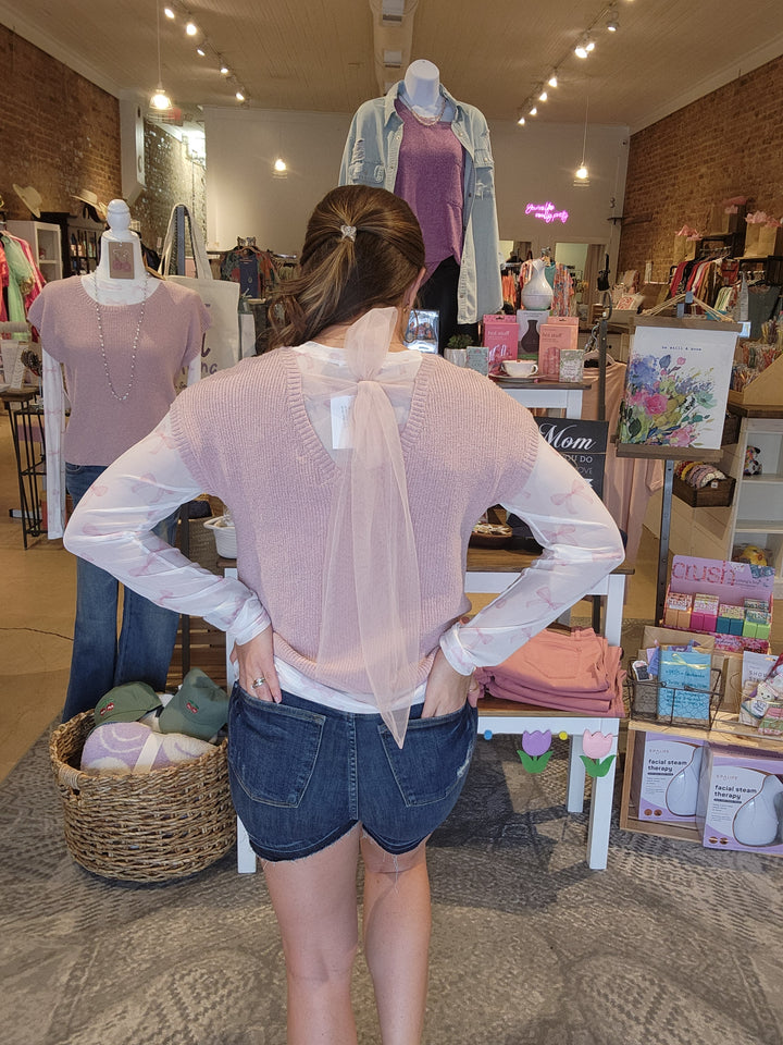 Bow Back Knit Top