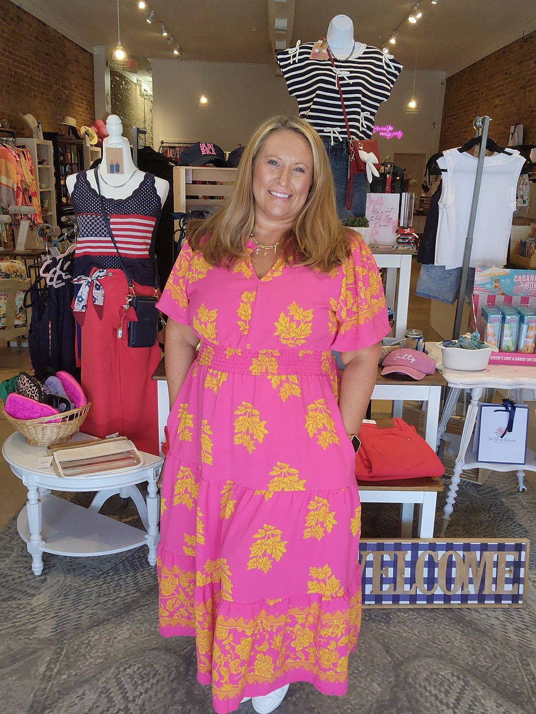 Pink Frill Hem Dress