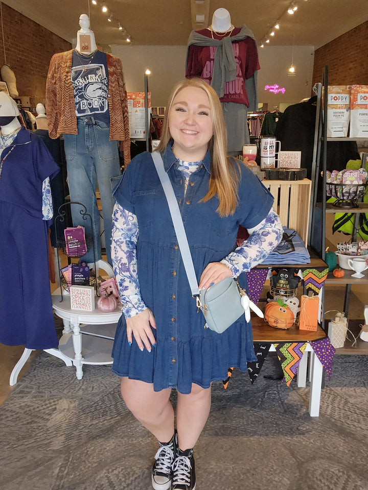 Dark Chambray Shirt Dress