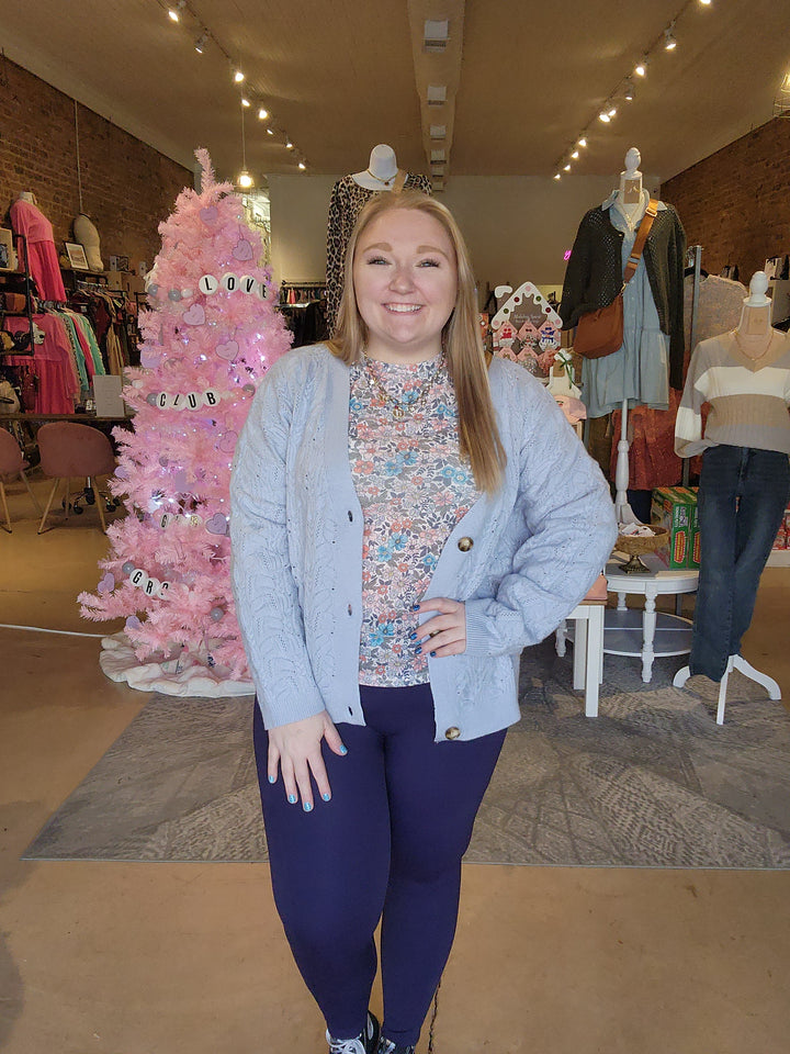 Multi Color Floral Mesh Top