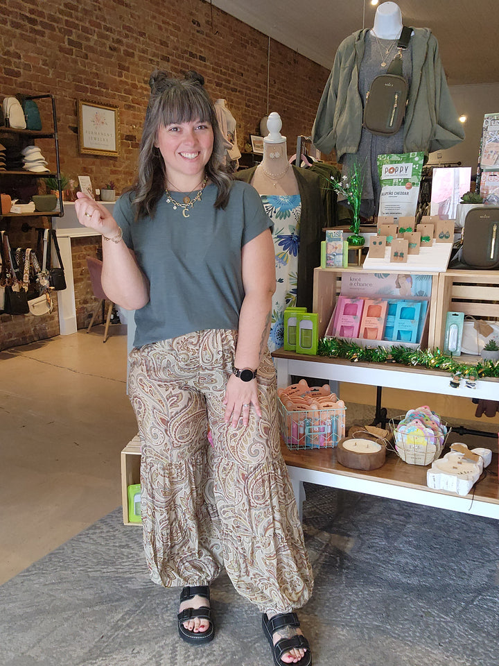 Paisley Printed Pants