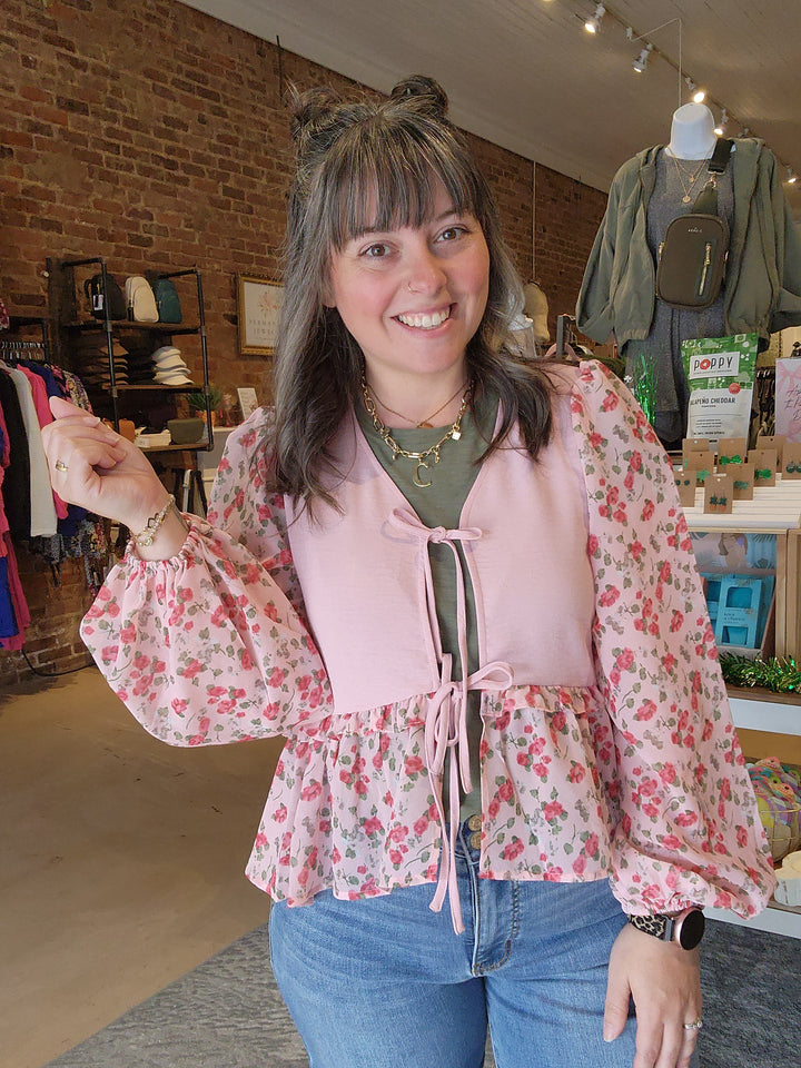 Flower Child Bow Front Top