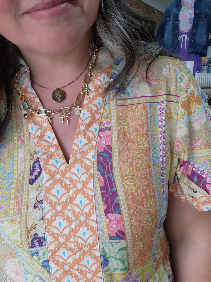 Mixed Print Dress