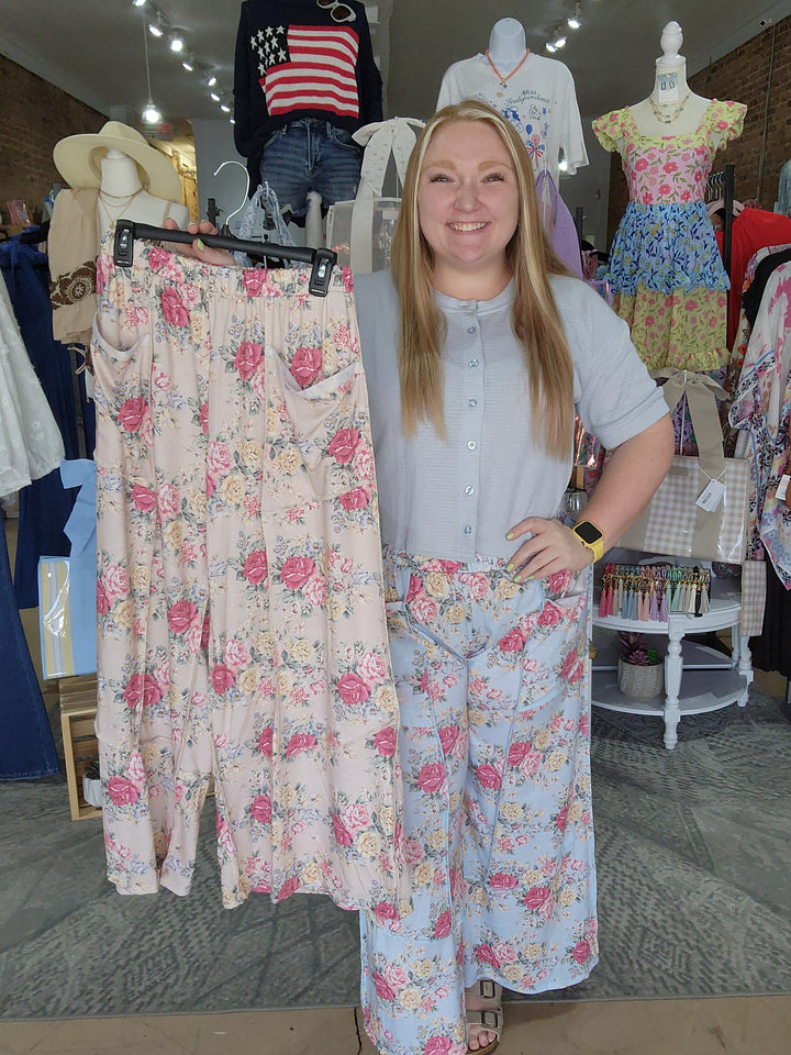 Vintage Floral French Terry Pants