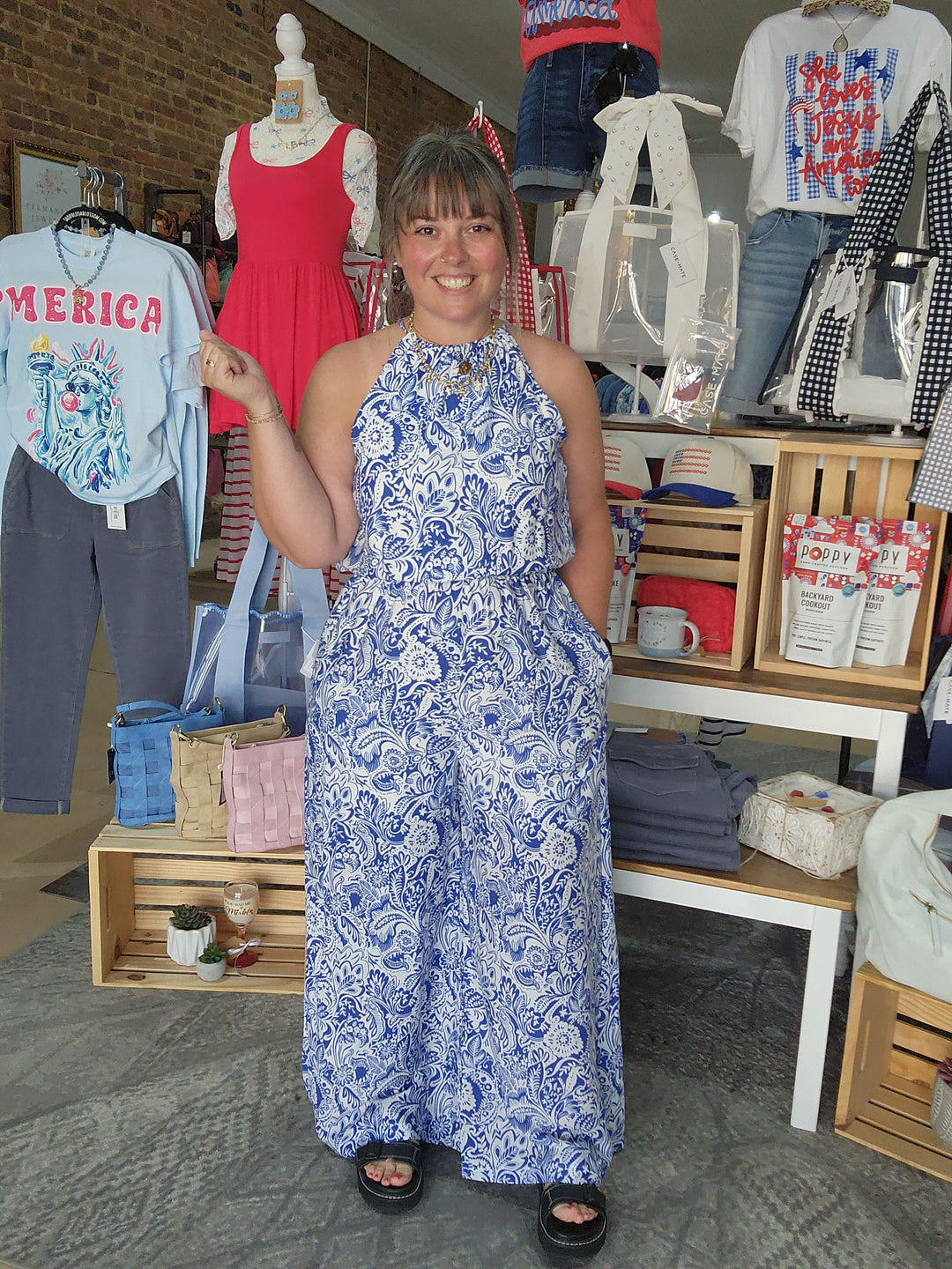 Halterneck Wide Leg Jumpsuit
