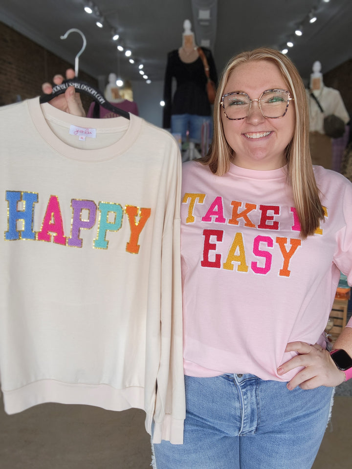 Chenille Patch Pullover
