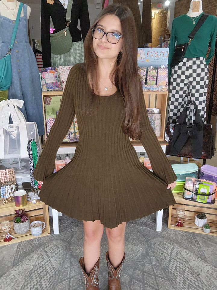 Knit Bell Sleeve Dress