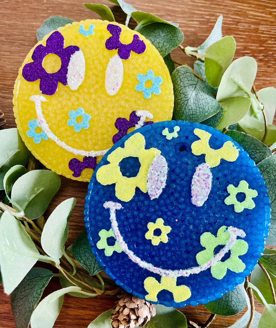 Flower Happy Face Car Freshie 