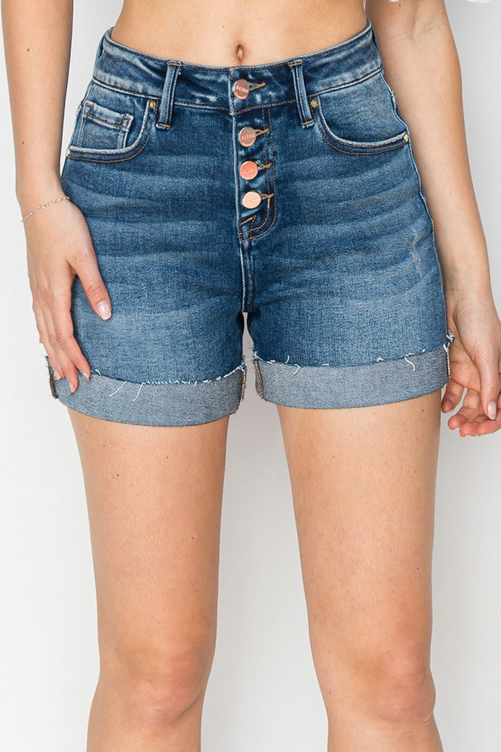 Risen Button Fly Cuffed Shorts