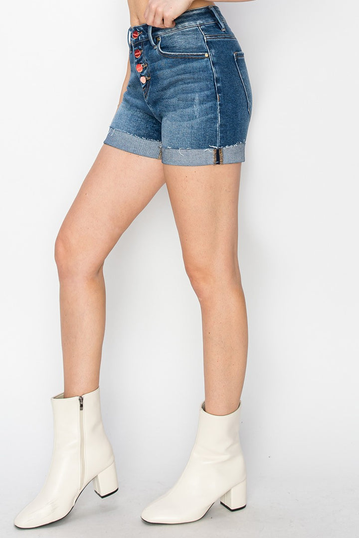 Risen Button Fly Cuffed Shorts